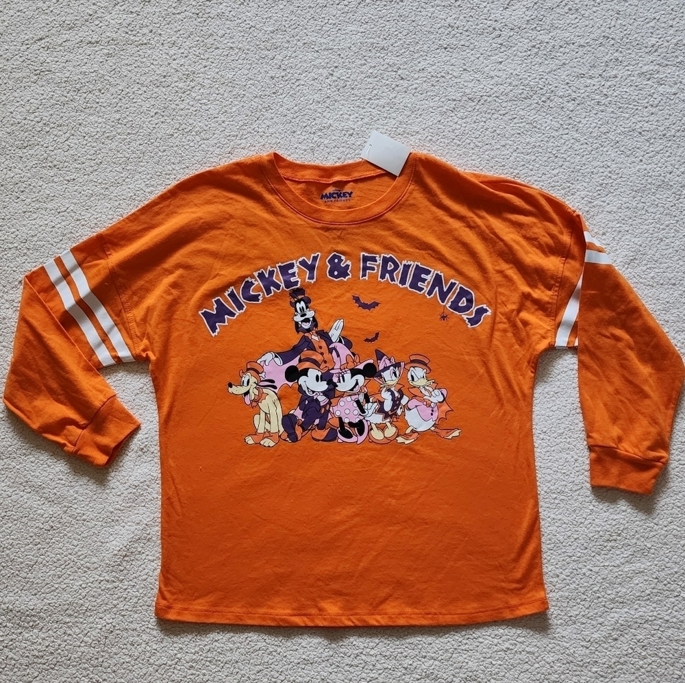 New original Disney store girl's Mickey Mouse & Friends Long Sleeve top, size L